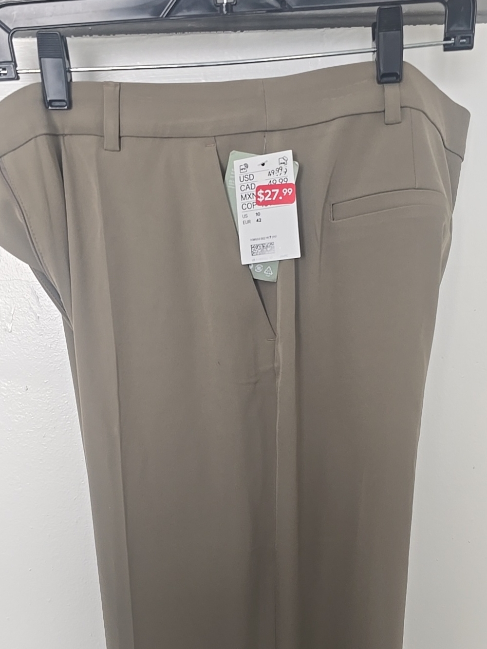 H&M Women's Straight Dress Pants in Olive
